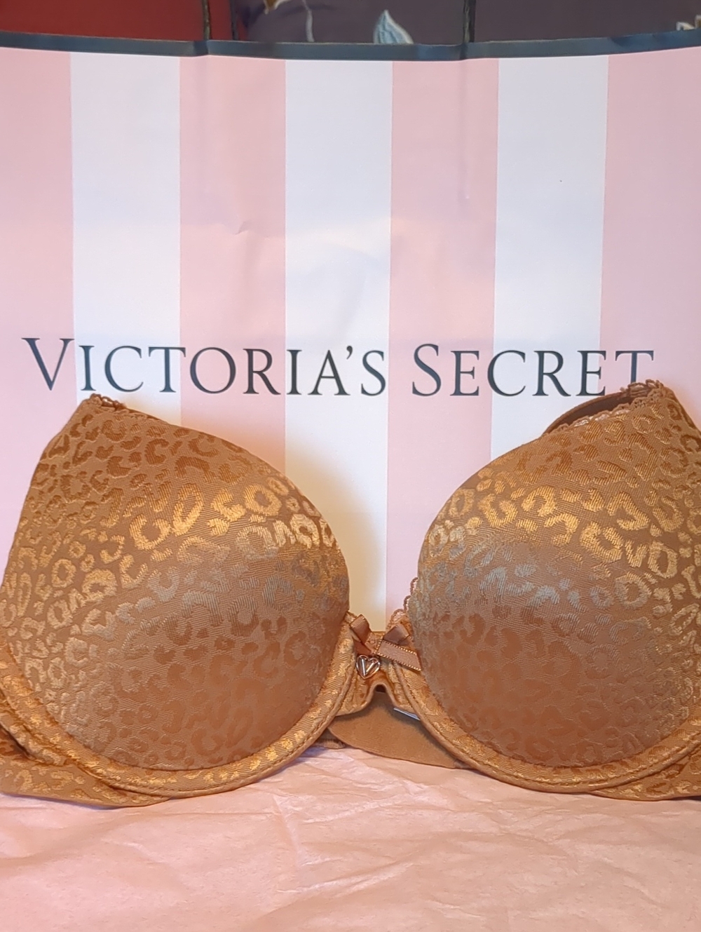 Victoria's Secret Body By Victoria Perfect Shape Push-up Golden Light Brown 32B